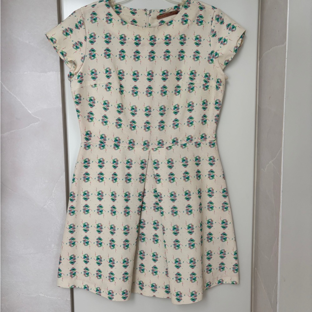 Beckley by Melissa Green and Blue A-Line Mini Dress with Flutter Sleeves Size 12